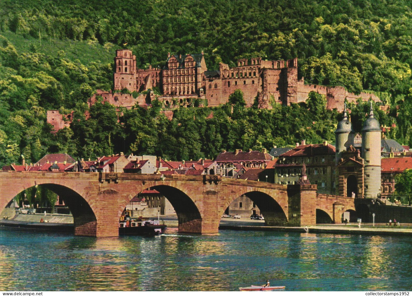 HEIDELBERG, BADEN WURTTEMBERG, CASTLE, ARCHITECTURE, BRIDGE, TOWER, SHIP, GERMANY, POSTCARD - Heidelberg