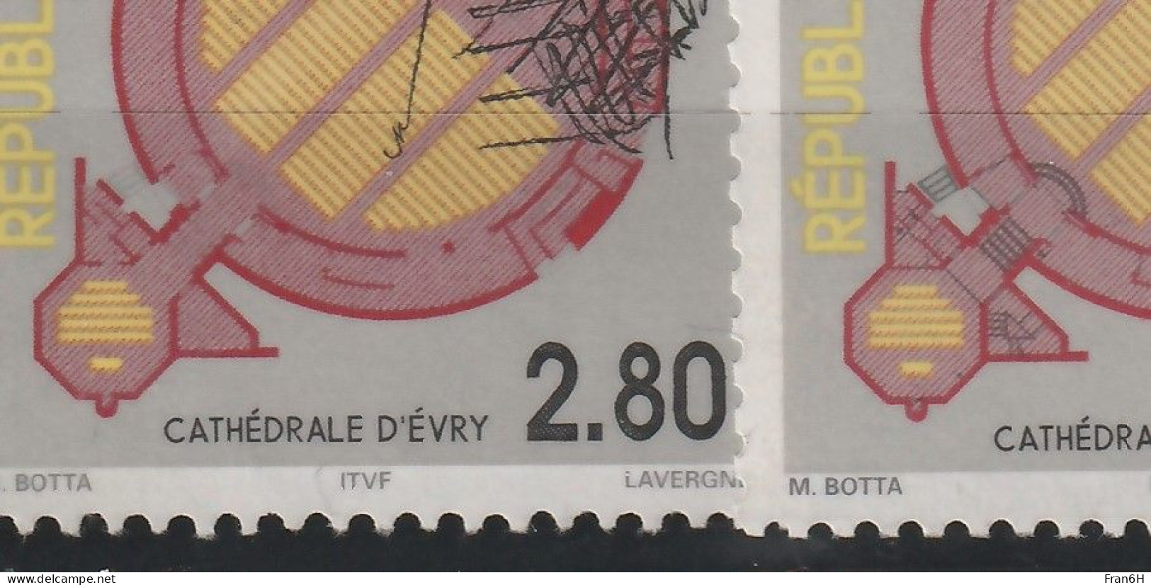YT N° 2984b Signé - Noir Partiellement Absent - Neuf ** - MNH - Unused Stamps