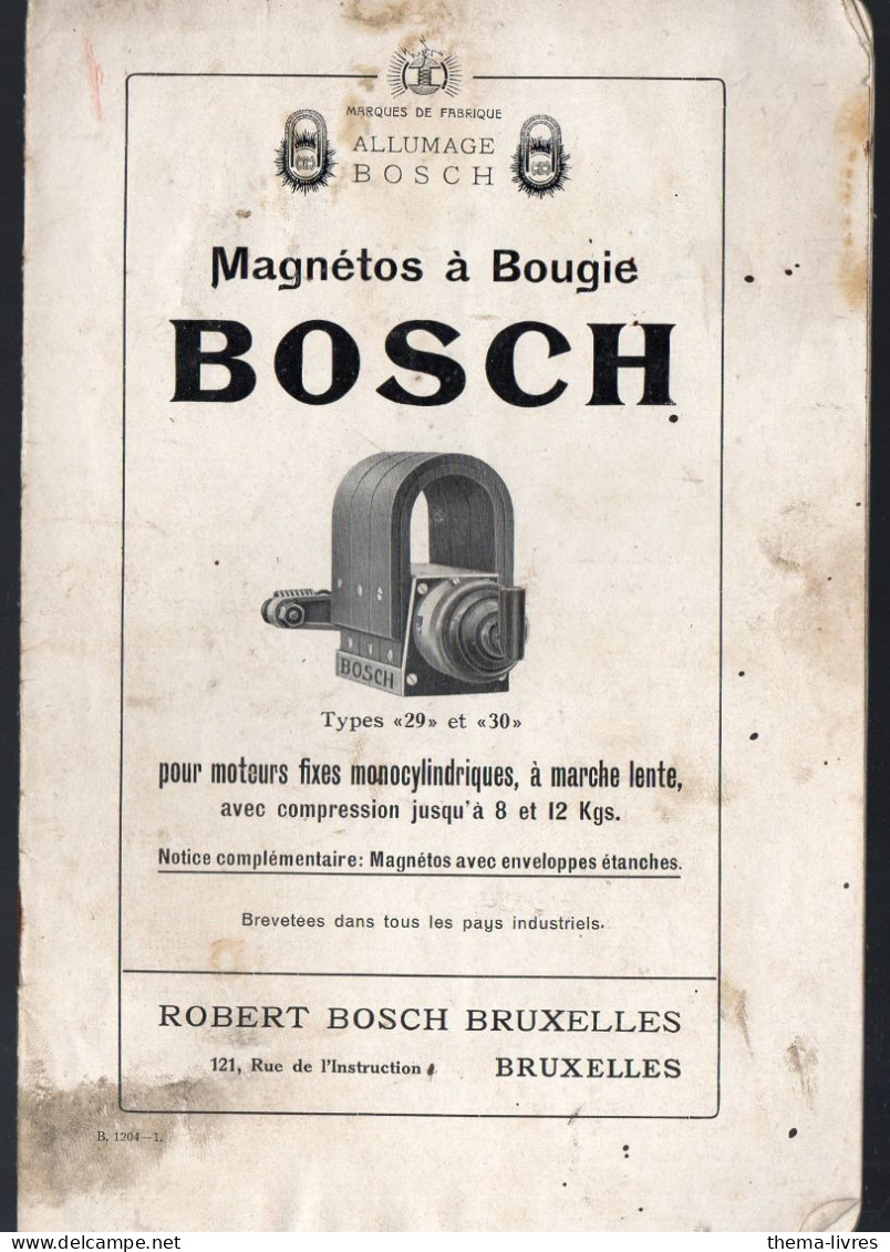 (documentation Technique) Catalogue  BOSCH  Magnétos à Bougie  (M6536) - Reclame