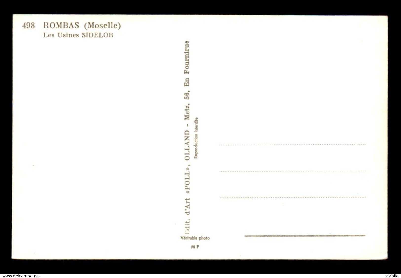 57 - ROMBACH - LES USINES SIDELOR - Other & Unclassified