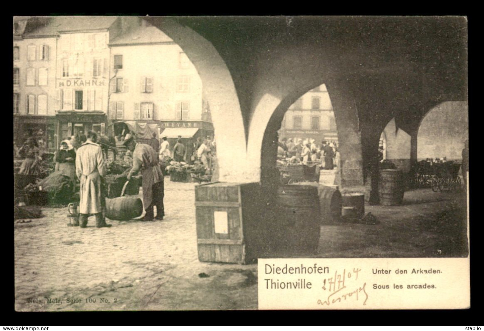 57 - THIONVILLE - DIEDENHOFEN - SOUS LES ARCADES - EDITEUR NELS SERIE 100 N°2 - Thionville