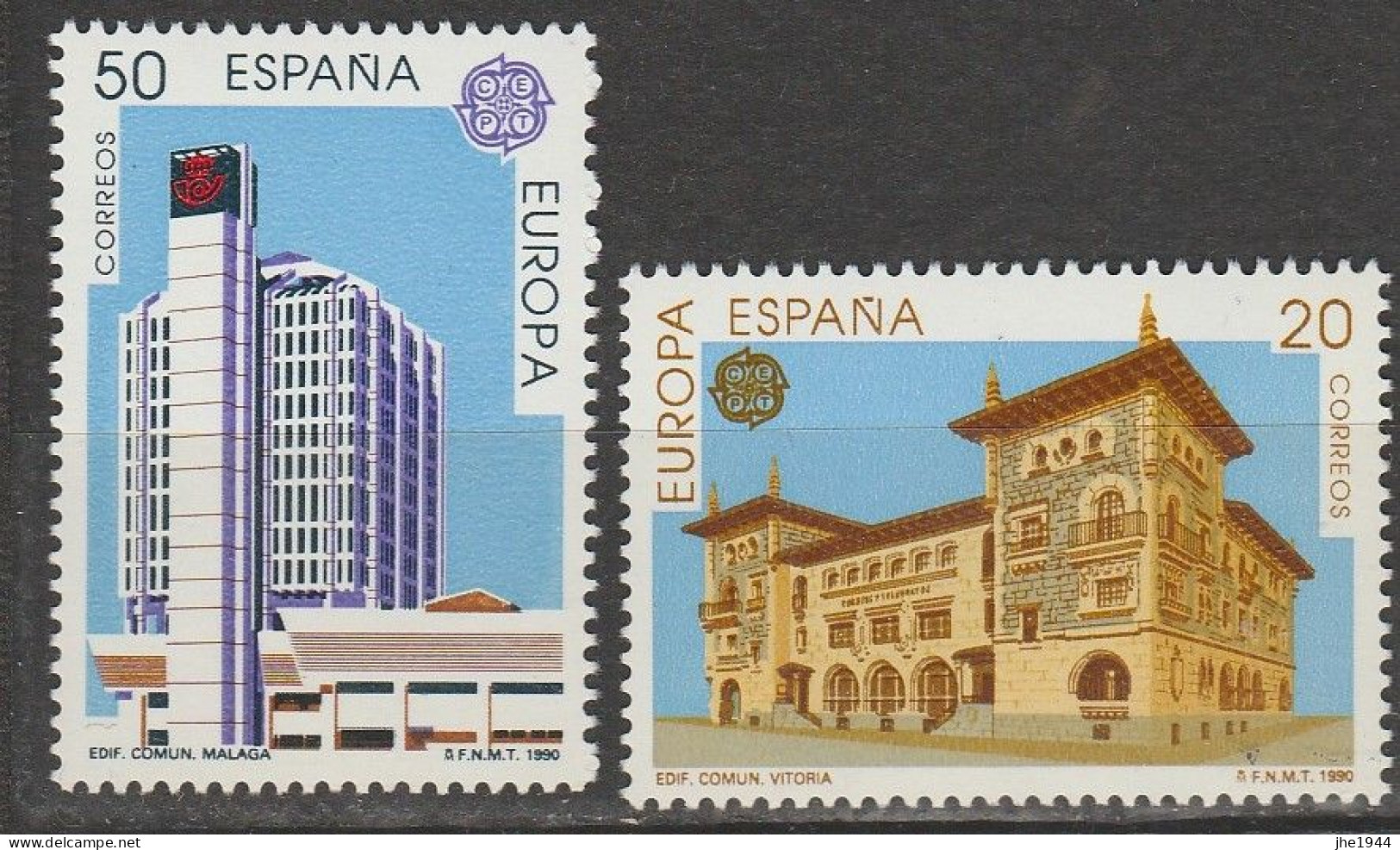 Europa 1990 Etablissements postaux Voir liste des timbres à vendre **