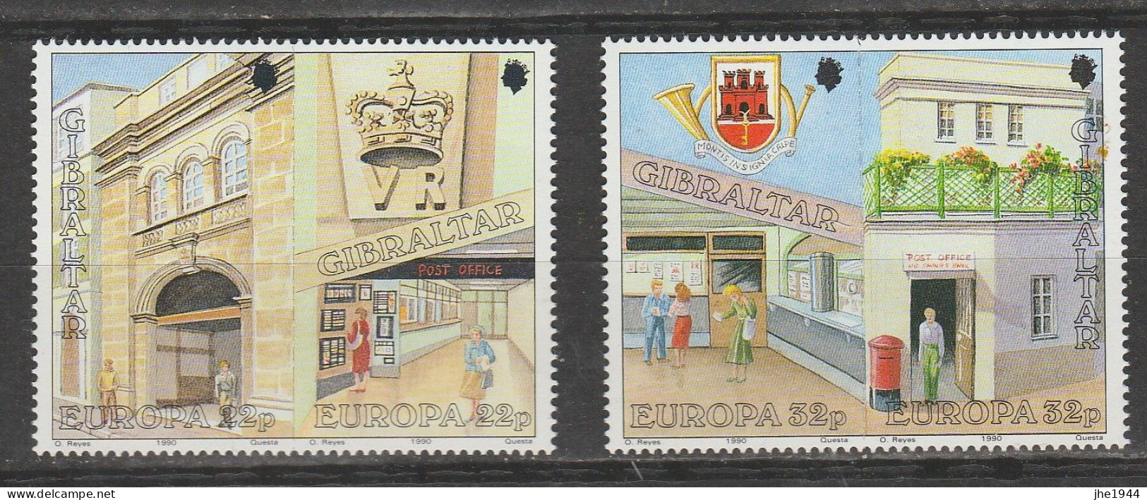 Europa 1990 Etablissements postaux Voir liste des timbres à vendre **