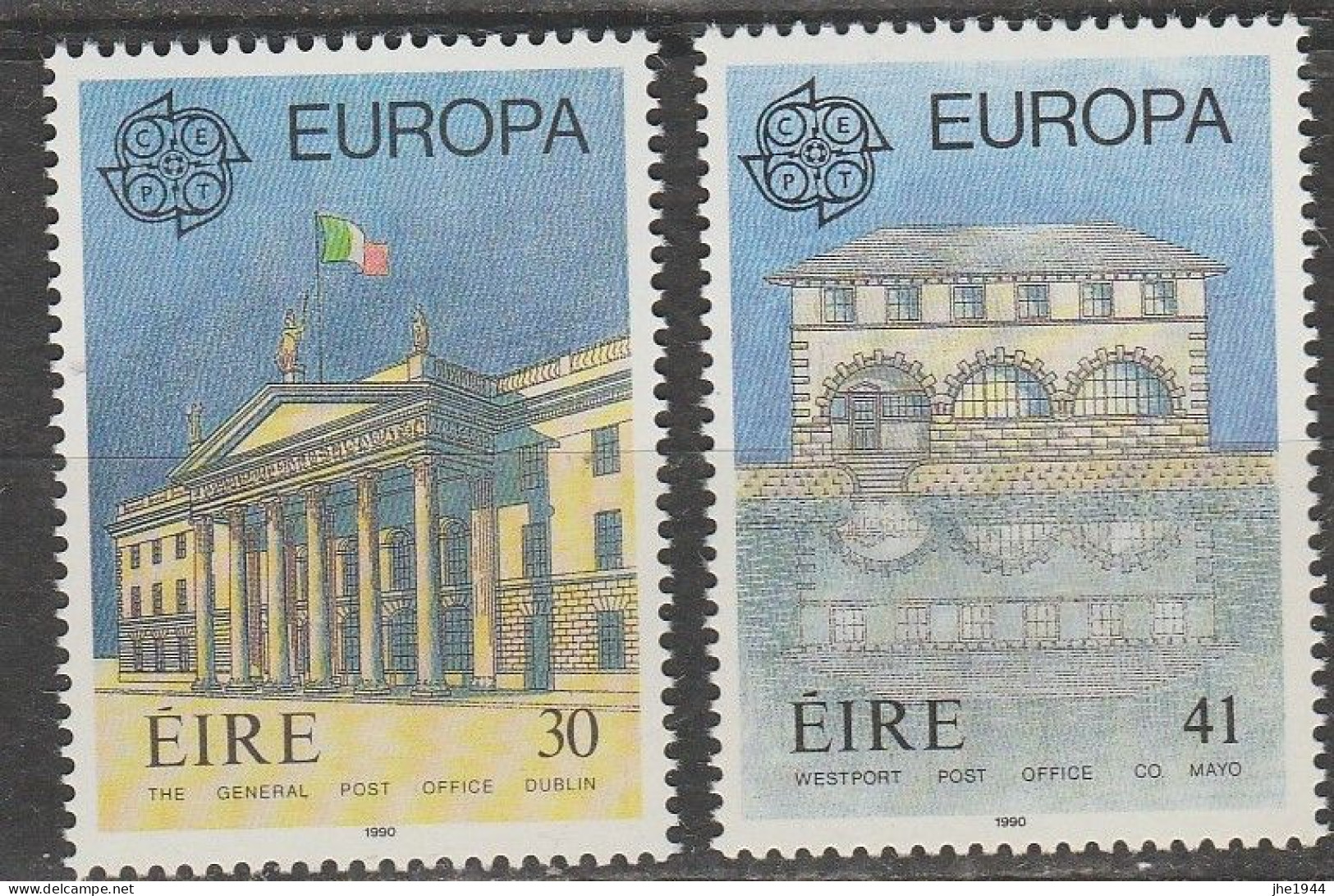 Europa 1990 Etablissements postaux Voir liste des timbres à vendre **