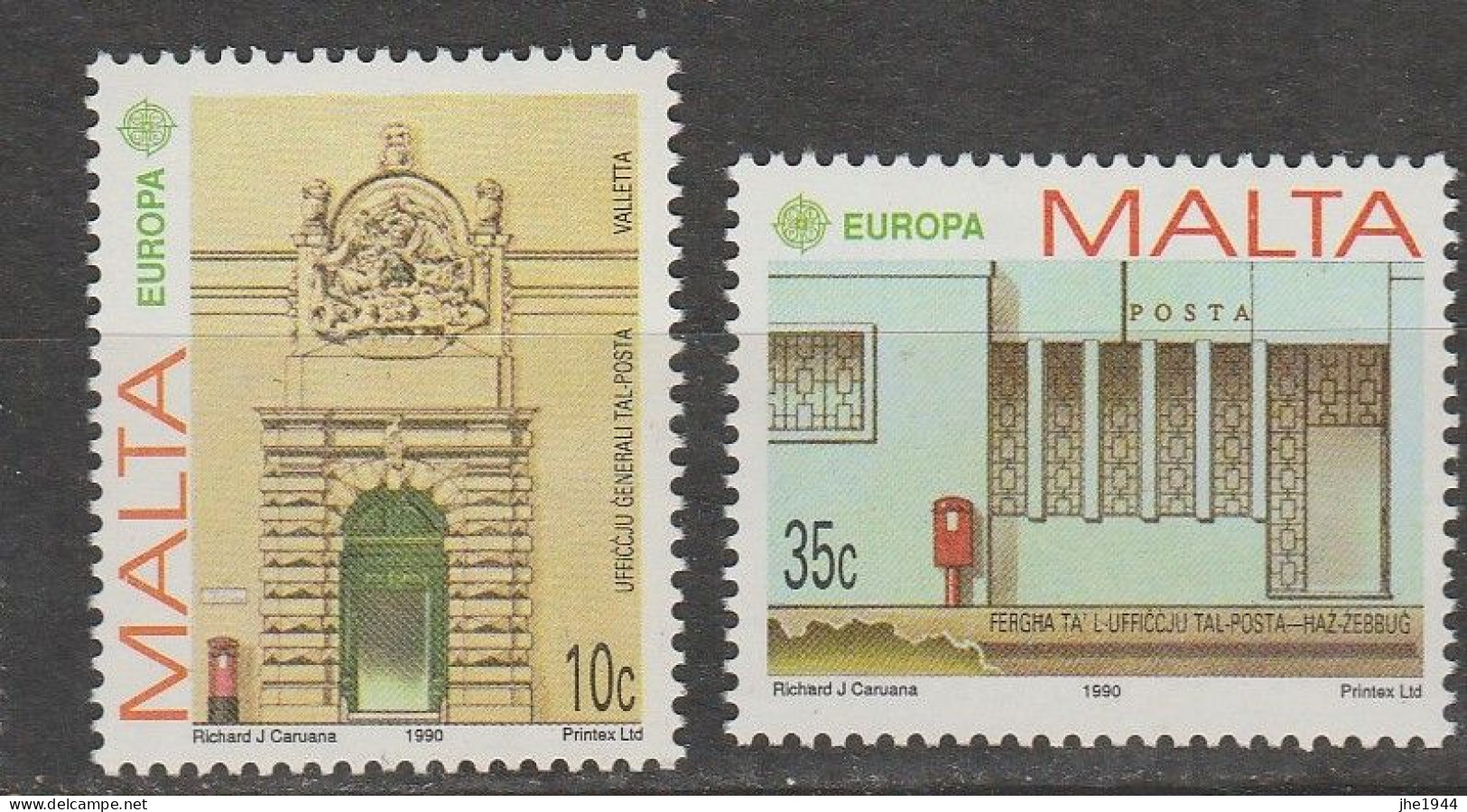 Europa 1990 Etablissements postaux Voir liste des timbres à vendre **