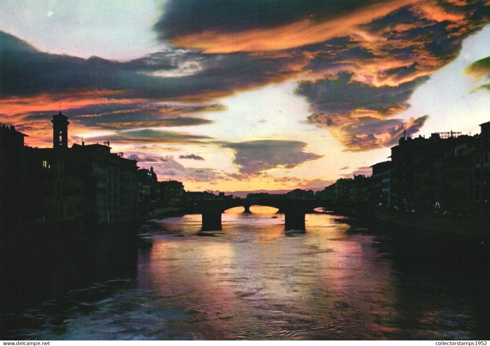 FIRENZE, TOSCANA, ARCHITECTURE, BRIDGE, SUNSET, ITALY, POSTCARD - Firenze (Florence)