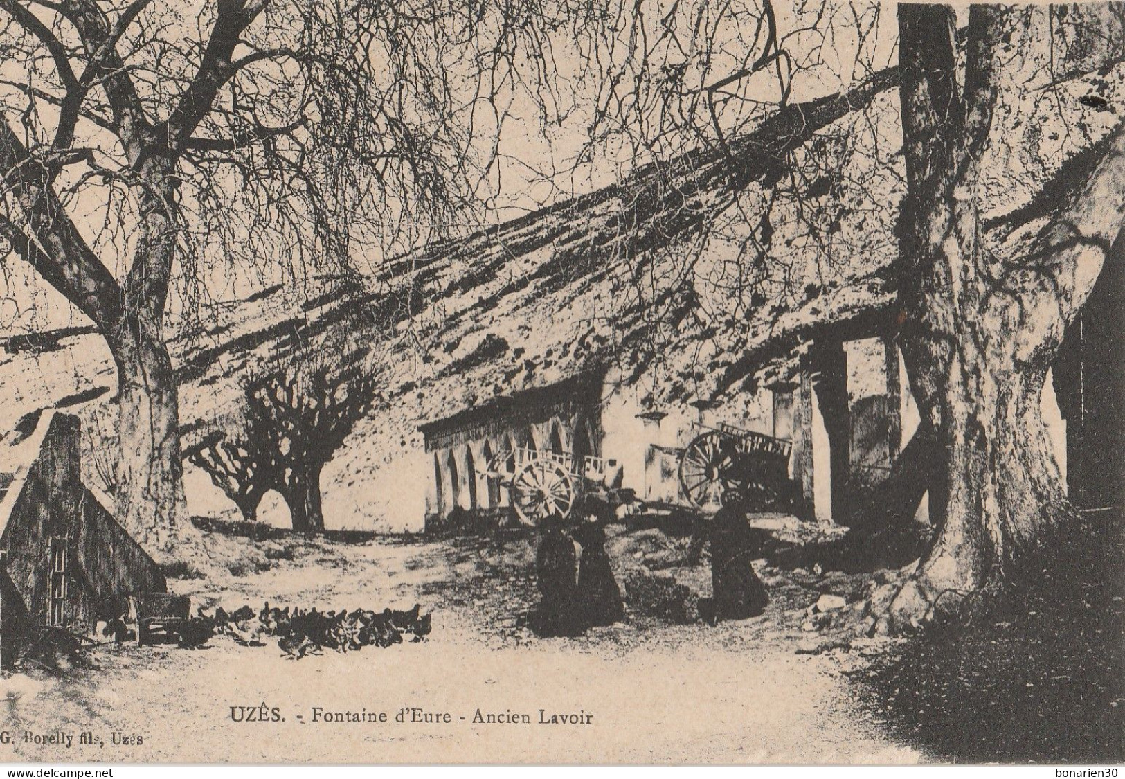 CPA  30 UZES ANCIEN LAVOIR FONTAINE  DE L'EURE - Uzès