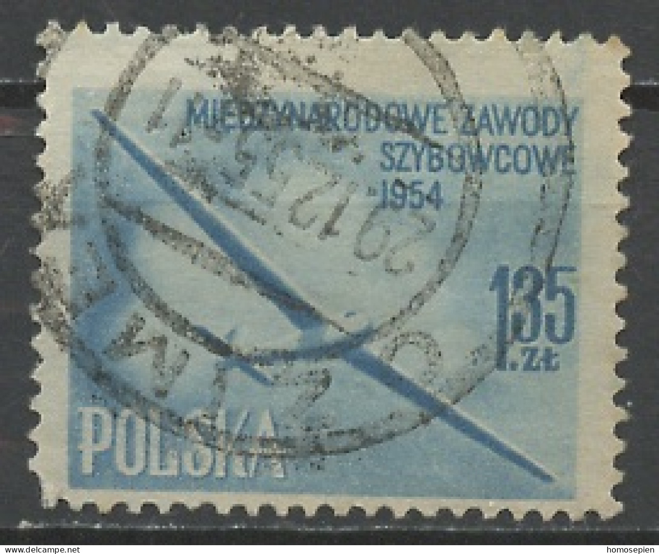 Pologne - Poland - Polen 1954 Y&T N°754 - Michel N°854 (o) - 1,35z Planeur En Vol - Oblitérés