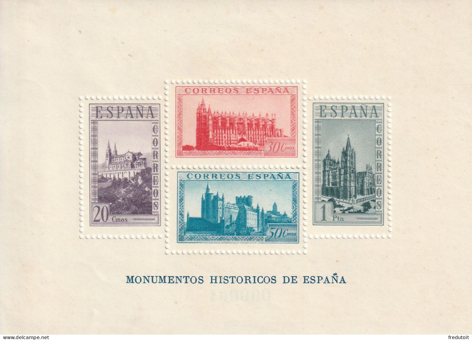 ESPAGNE - BLOC N°5 * (1938) Monuments Historiques - Blocks & Sheetlets & Panes