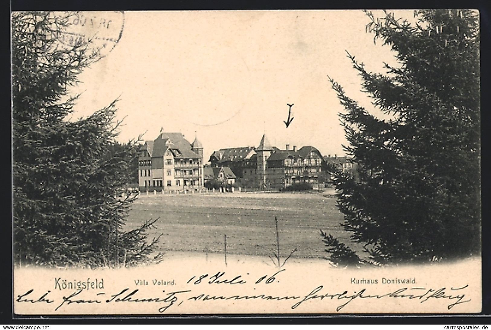 AK Königsfeld / Baden, Villa Voland Und Kurhaus Doniswald  - Baden-Baden