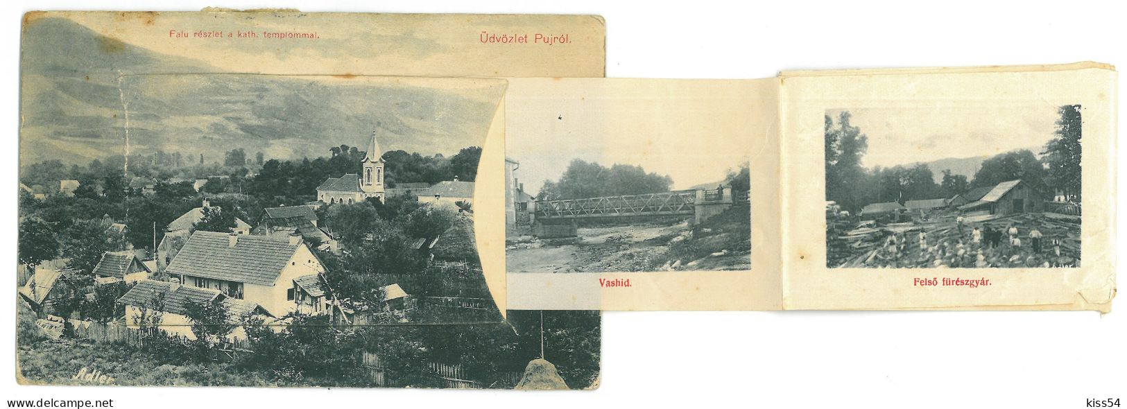 RO 86 - 24363 PUI, Hunedoara, Panorama, Leporello, Romania - Old Postcard + 10 Mini Photocards - Used - 1913 - Romania