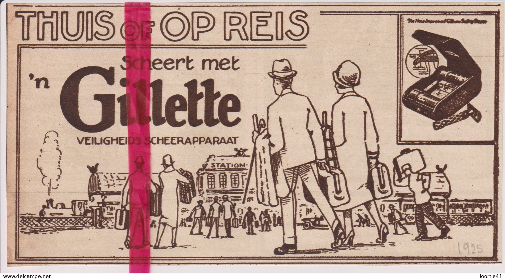 Pub Reclame - Scheren Met Gilette - Orig. Knipsel Coupure Tijdschrift Magazine - 1925 - Reclame