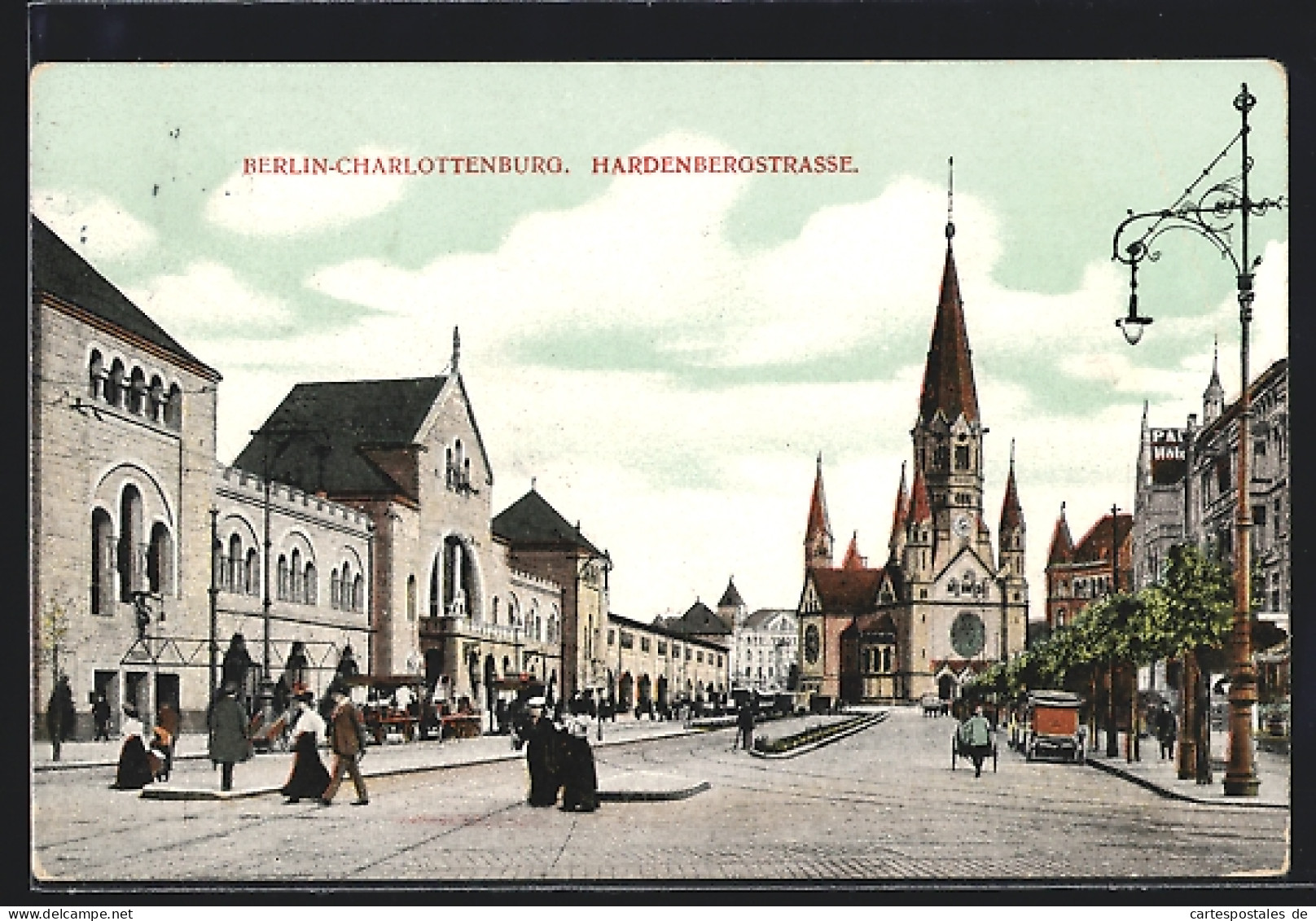 AK Berlin-Charlottenburg, Blick In Die Hardenbergstrasse Mit Gedächtniskirche  - Charlottenburg