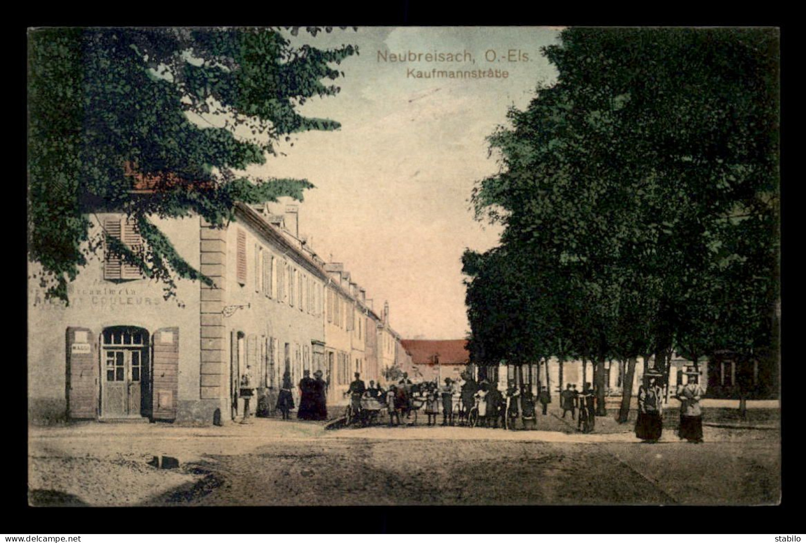 68 - NEUF-BRISACH - NEUBREISACH - KAUFMANNSTRASSE - CARTE COLORISEE - Neuf Brisach