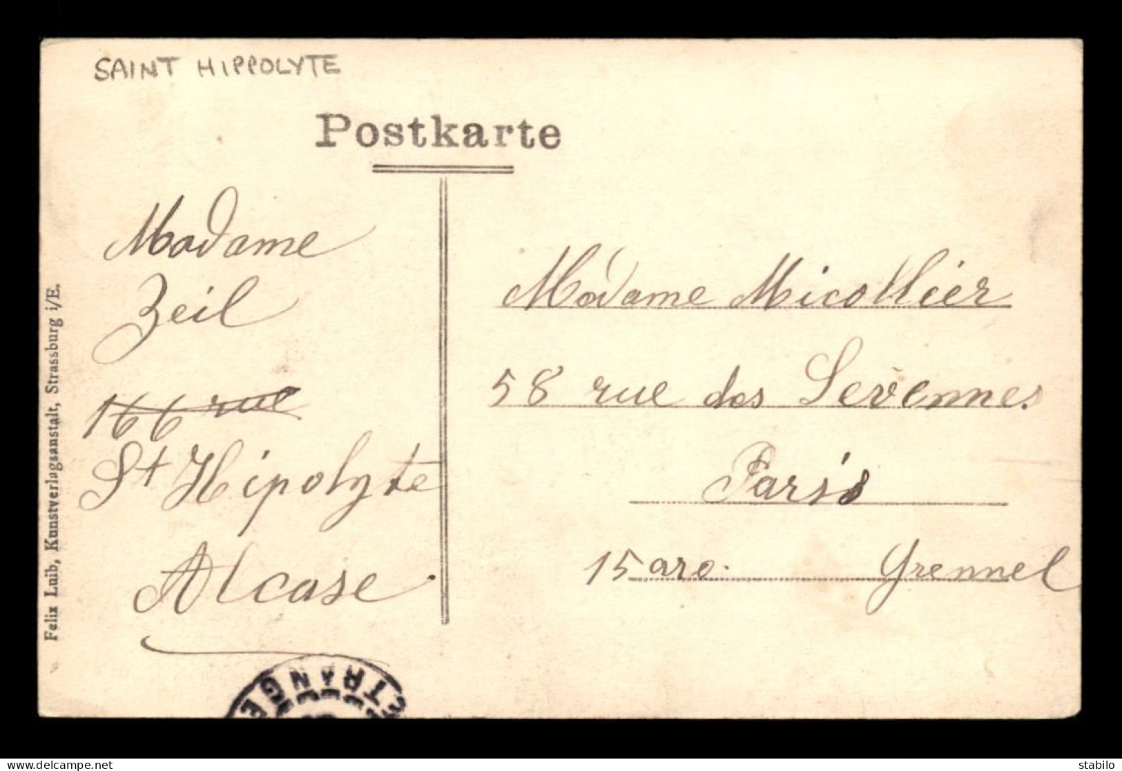 68 - ST-HIPPOLYTE - ST PILT - LE CENTRE - HOH-KONINGSBURG - CARTE COLORISEE - Andere & Zonder Classificatie