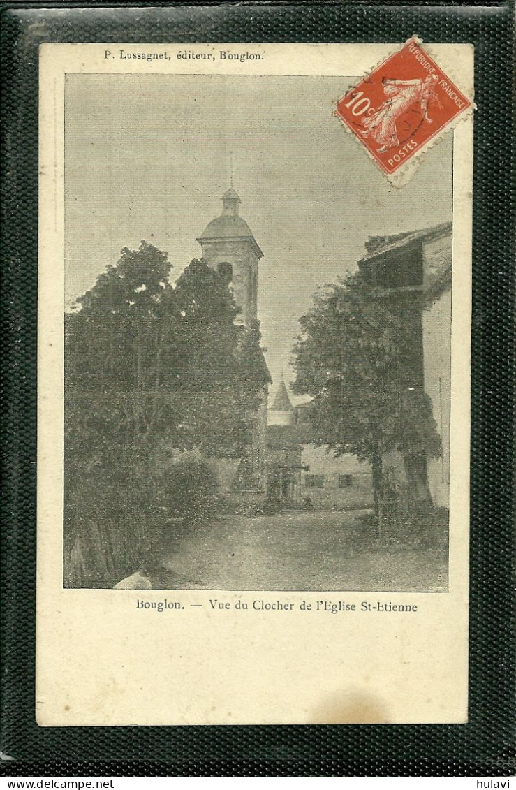 47  BOUGLON - VUE DU CLOCHER DE L' EGLISE SAINT ETIENNE (ref 25633) - Autres & Non Classés