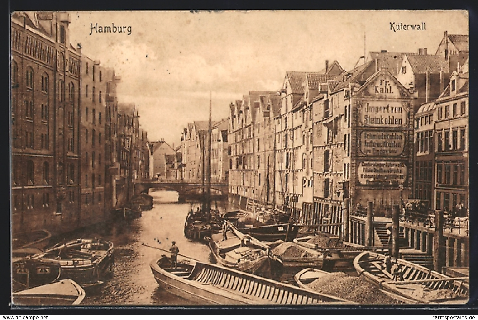 AK Hamburg, Fleet Am Küterwall  - Autres & Non Classés