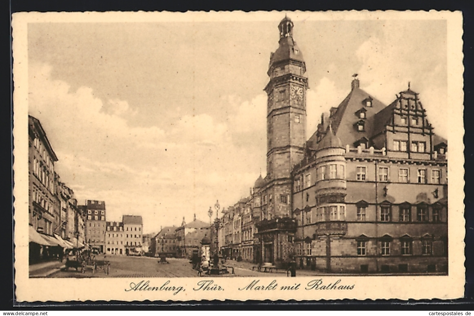 AK Altenburg /Th., Markt Mit Rathaus  - Altenburg