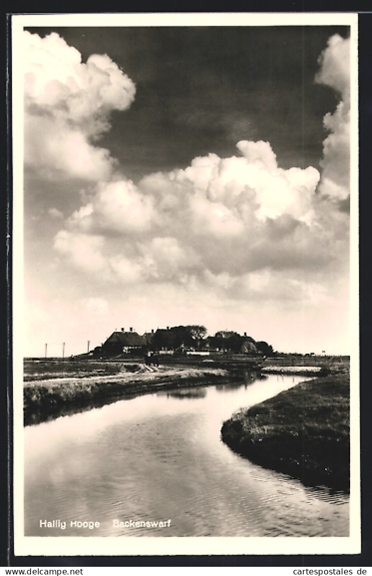 AK Hallig Hooge, Backenswarf, Panorama  - Other & Unclassified