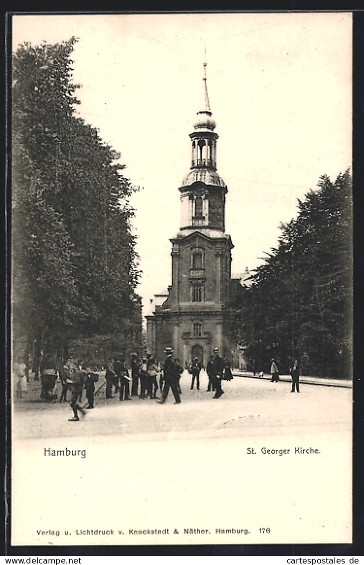 AK Hamburg-St. Georg, St. Georger Kirche  - Mitte