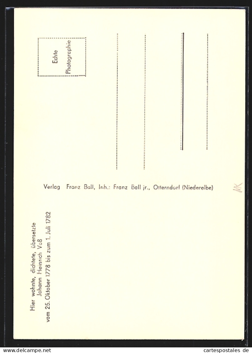 AK Otterndorf /Niederelbe, Fassade Des Voss-Hauses  - Other & Unclassified