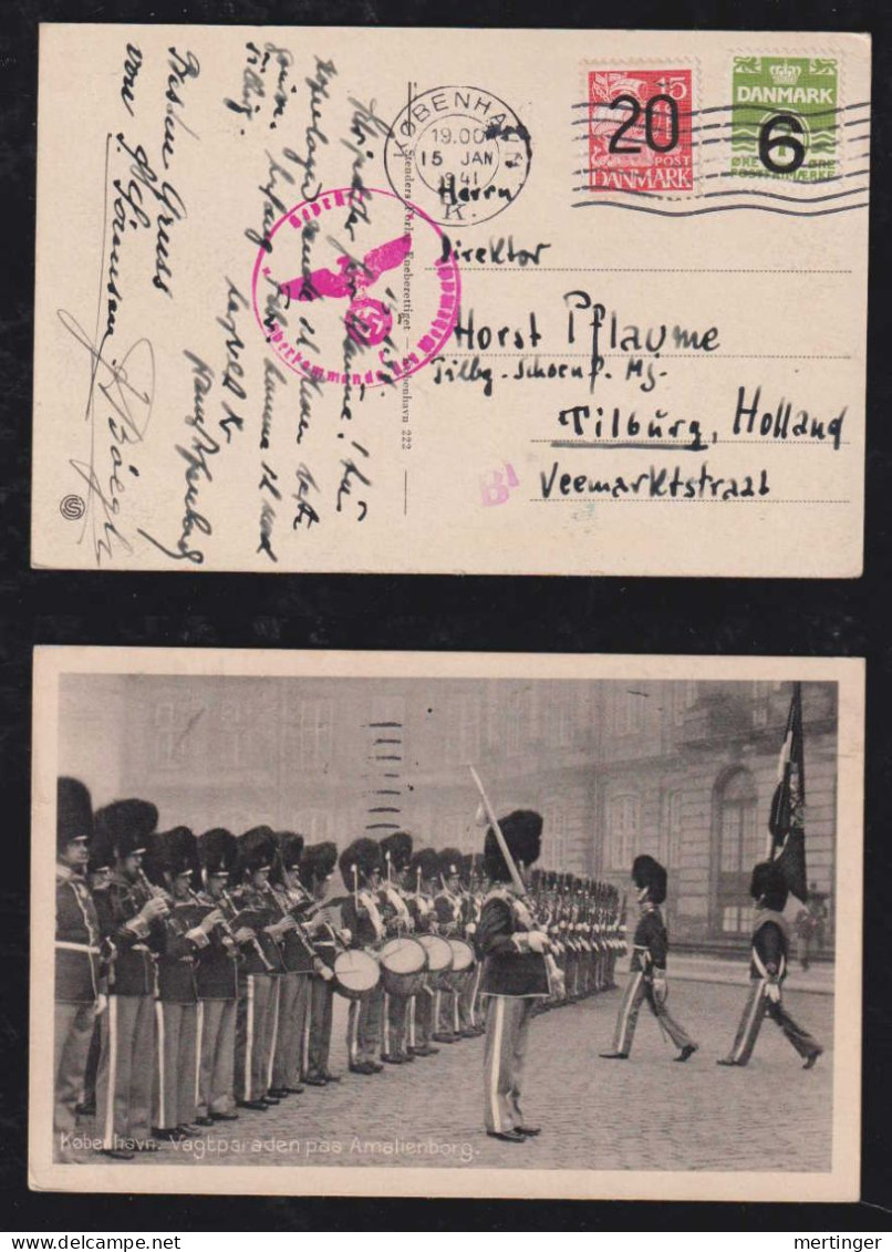 Dänemark Denmark 1941 Censor Picture Postcard Kopenhavn X TILBURG Netherlands - Lettres & Documents