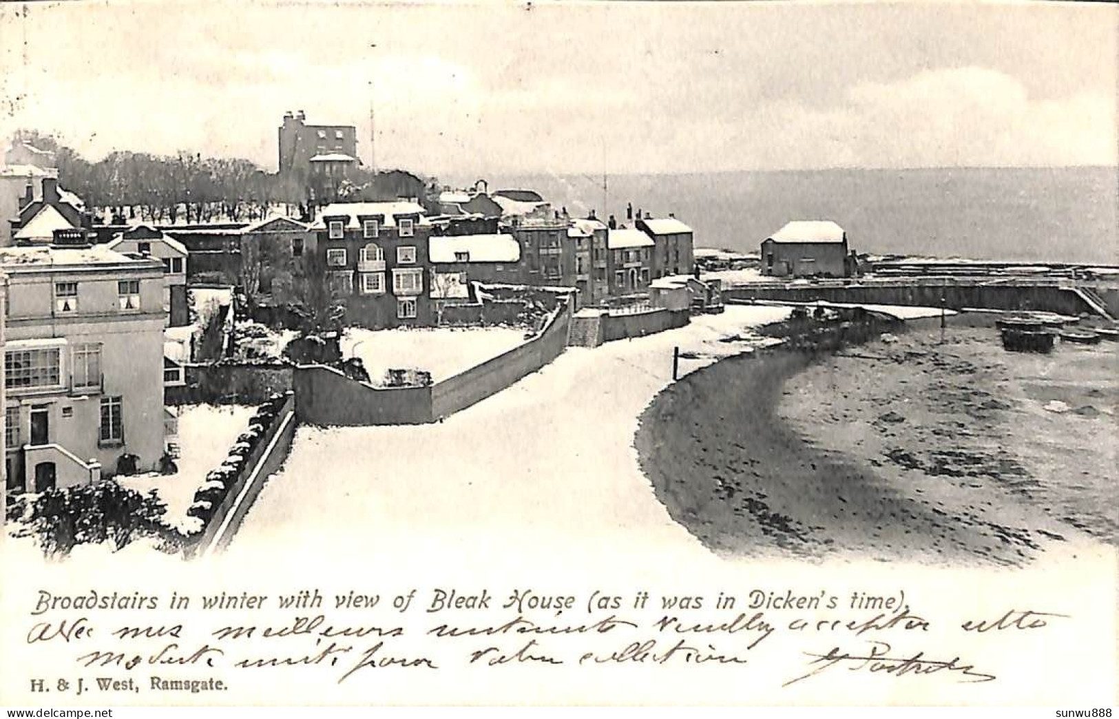 Broadstairs In Winter With View Of Bleak House (H & J West 1904) - Other & Unclassified