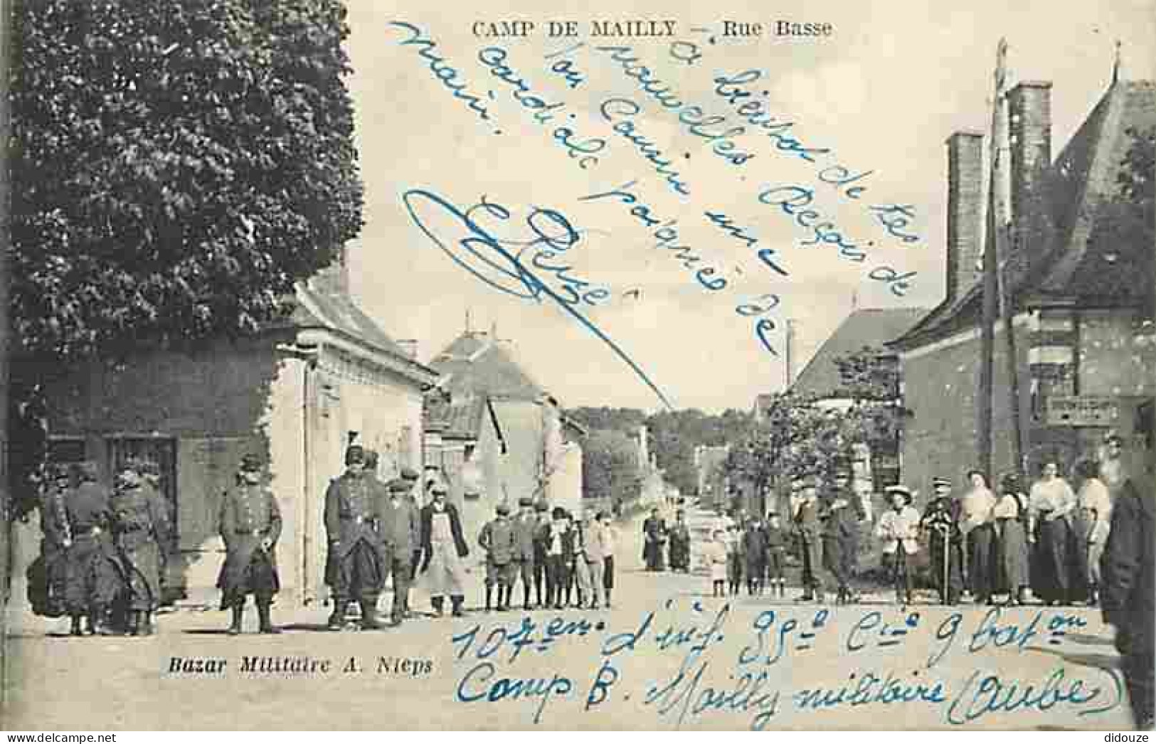 10 - Mailly Le Camp - Camp De Mailly - Rue Basse - Animée - Militaria - CPA - Voir Scans Recto-Verso - Mailly-le-Camp