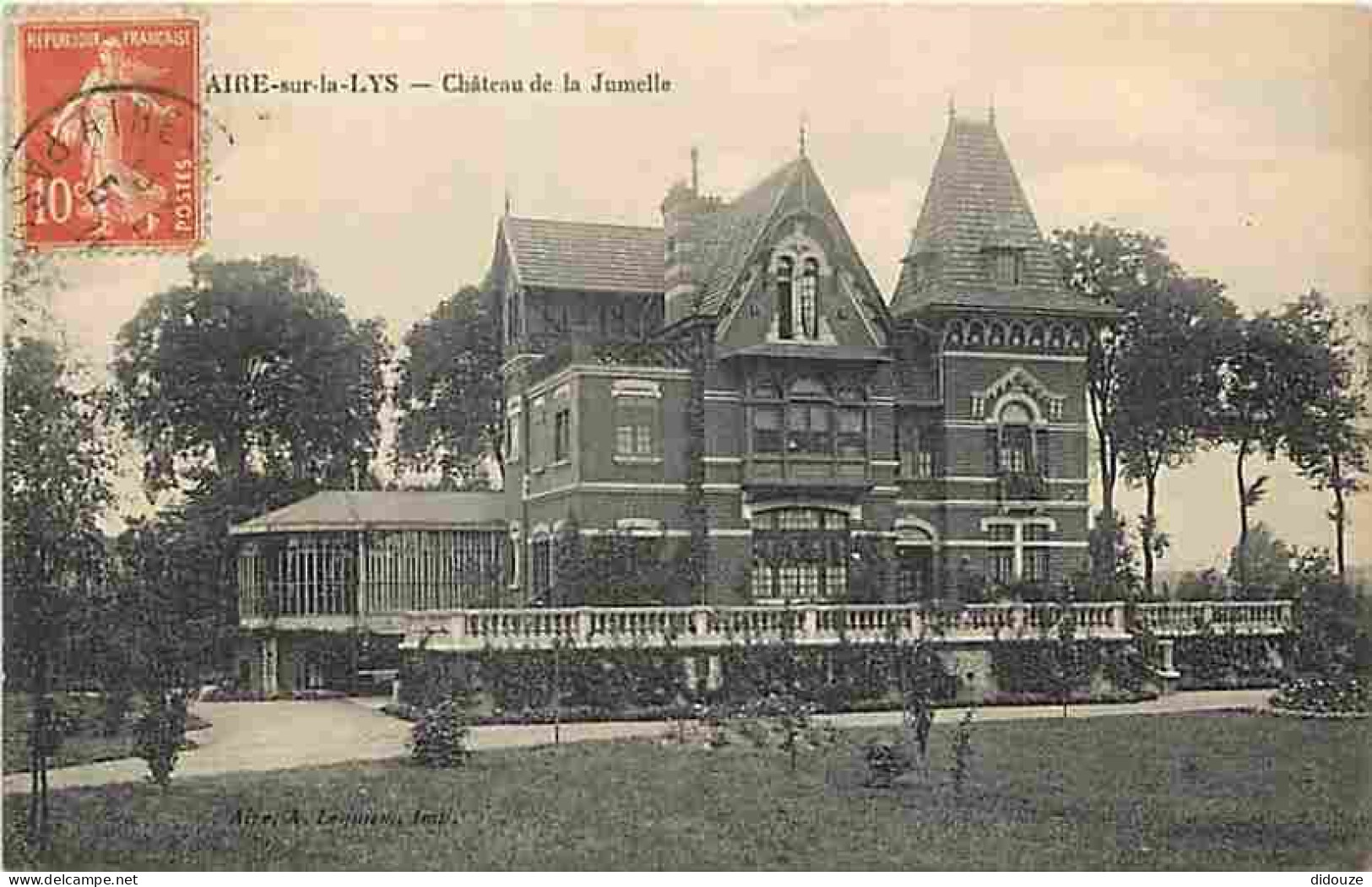 62 - Aire Sur La Lys - Château De La Jumelle - Ecrite En 1916 - CPA - Voir Scans Recto-Verso - Aire Sur La Lys