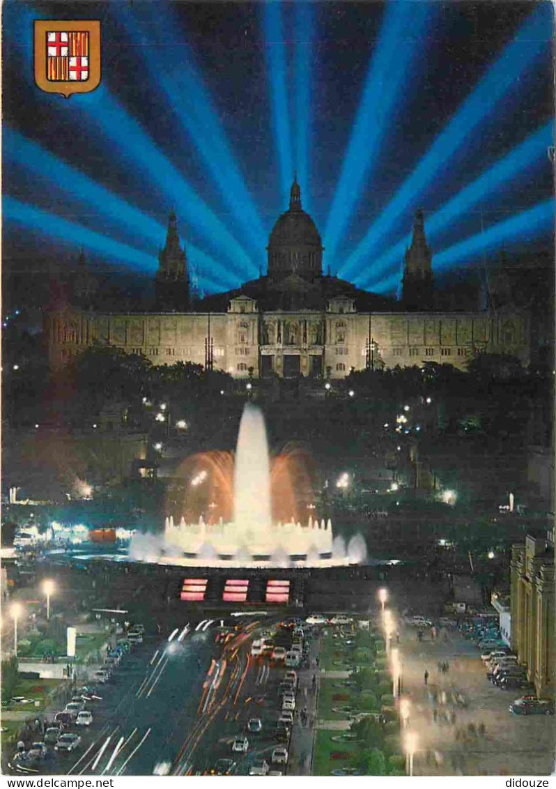 Espagne - Espana - Cataluna - Barcelona - Fonts I Palau Nacional De Montjuïc - Fontaines Et Palais National De Montjuïc  - Barcelona