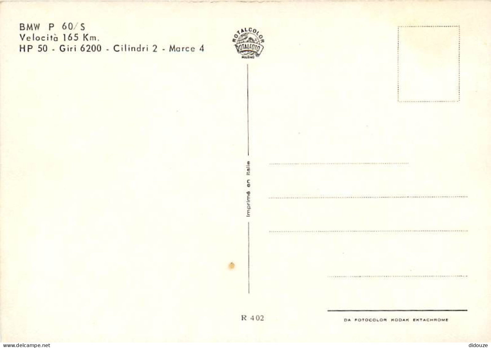 Motos - BMW P 60/S - Carte Neuve - CPM - Voir Scans Recto-Verso - Motos