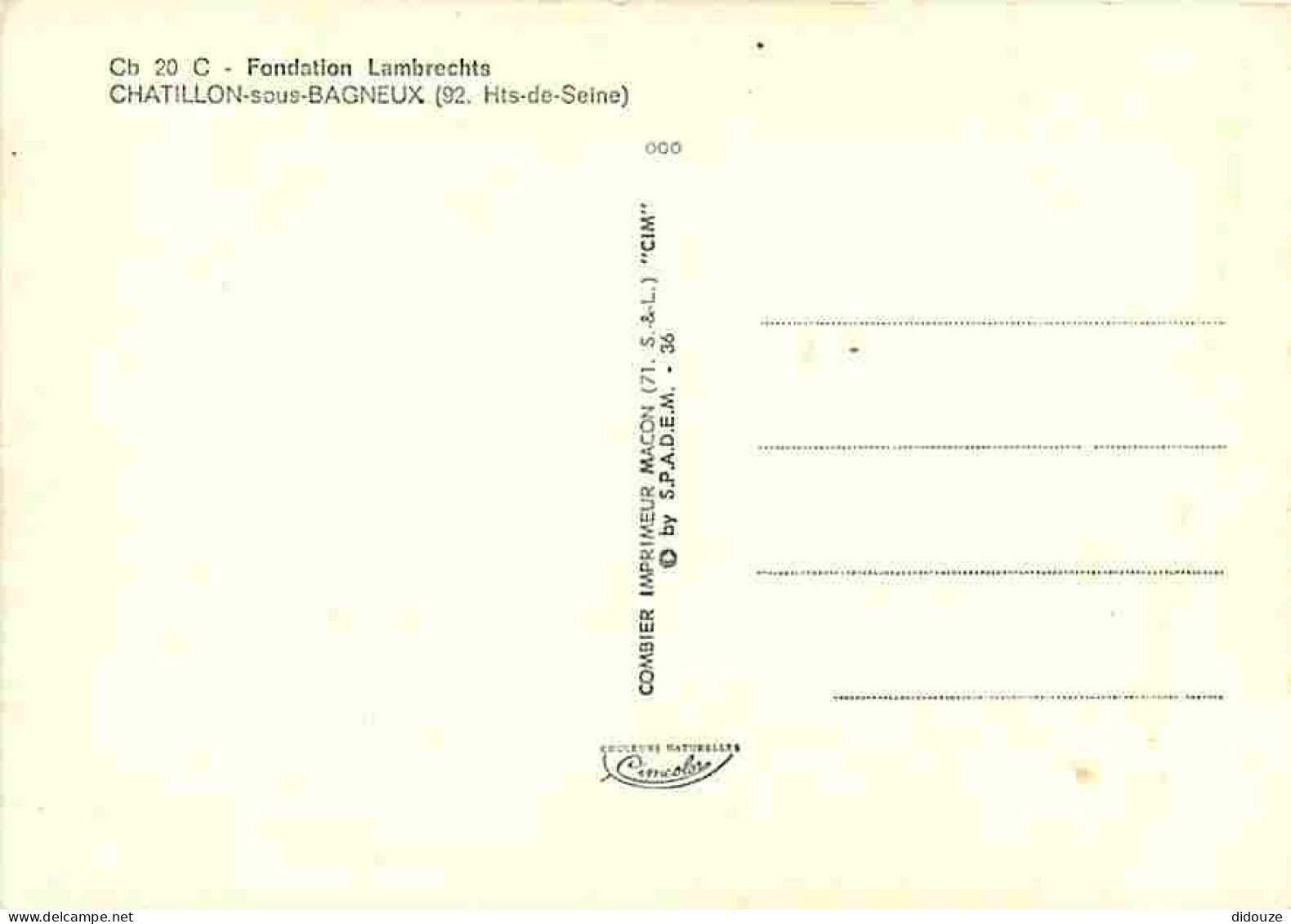 92 - Chatillon Sous Bagneux - Fondation Lambrechts - Multivues - CPM - Voir Scans Recto-Verso - Other & Unclassified