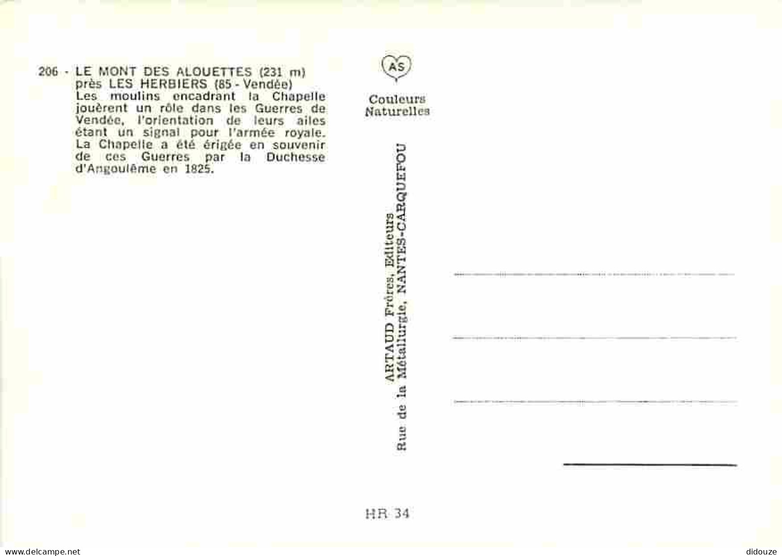 85 - Les Herbiers - Les Mont Des Alouettes Aux Environs Des Herbiers - Moulins - CPM - Voir Scans Recto-Verso - Les Herbiers