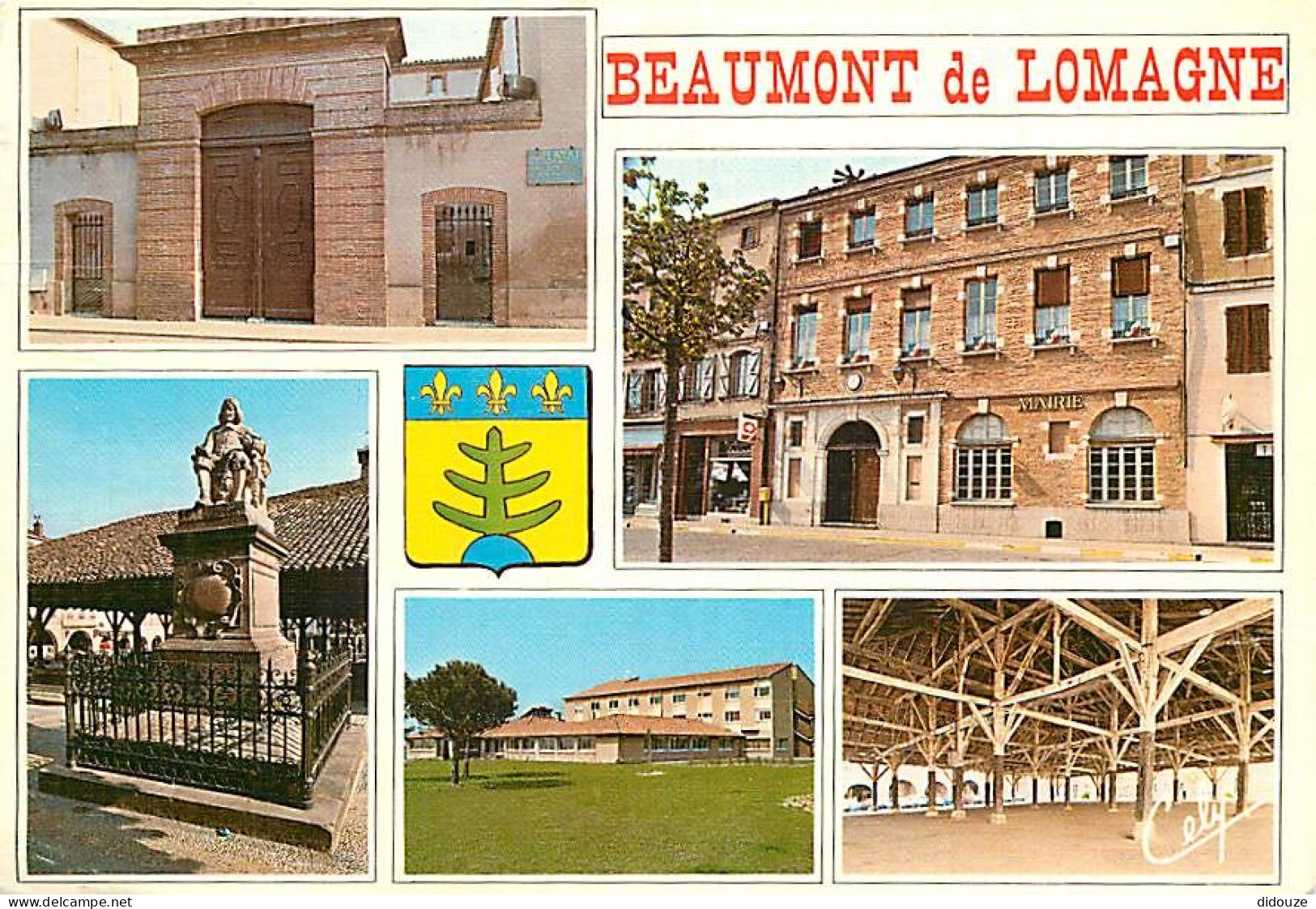 82 - Beaumont De Lomagne - Multivues - Blasons - Flamme Postale De Auch - CPM - Voir Scans Recto-Verso - Beaumont De Lomagne