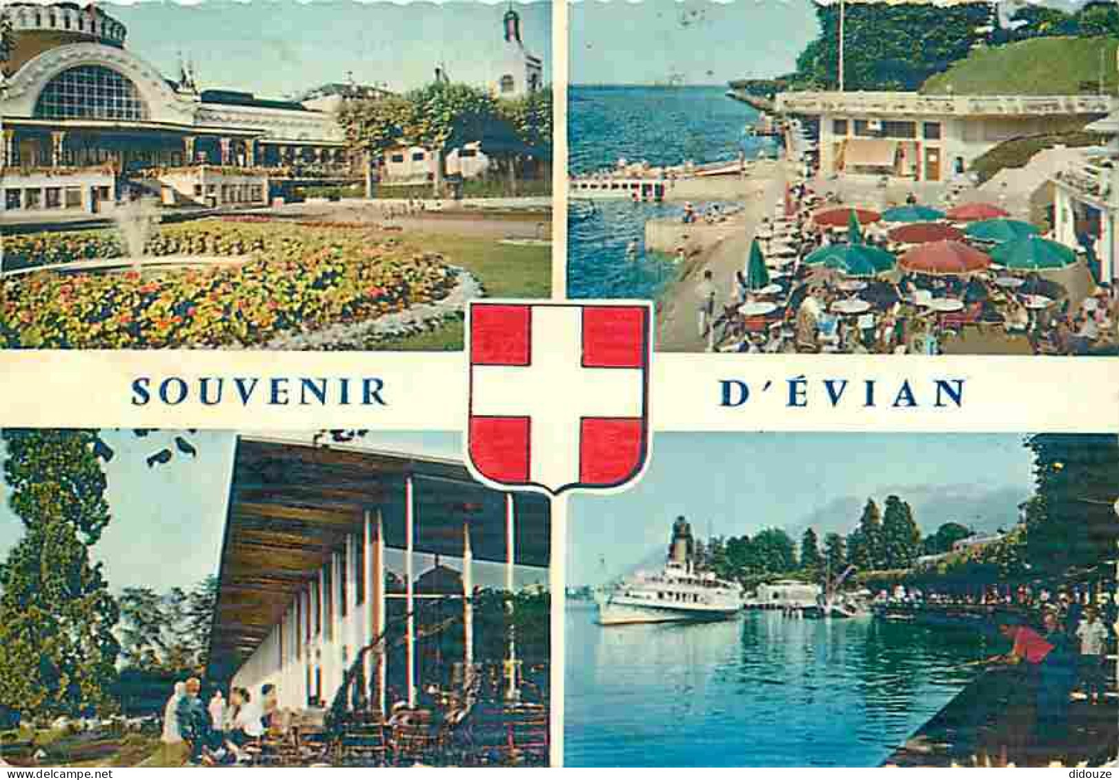74 - Evian Les Bains - Multivues - Bateaux - Blasons - CPM - Voir Scans Recto-Verso - Evian-les-Bains