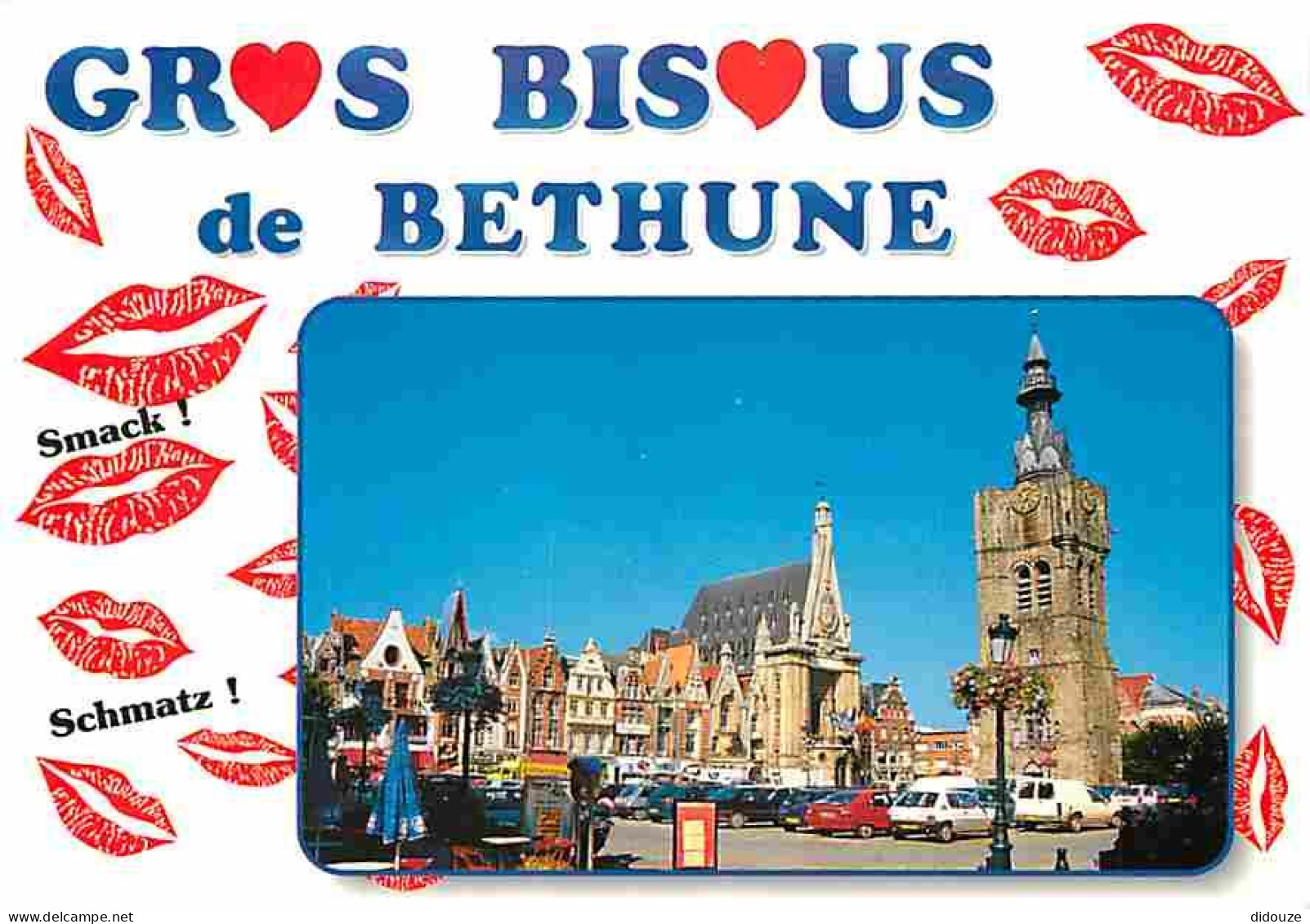 62 - Béthune - La Grand'Place - Le Beffroi - Automobiles - CPM - Voir Scans Recto-Verso - Bethune