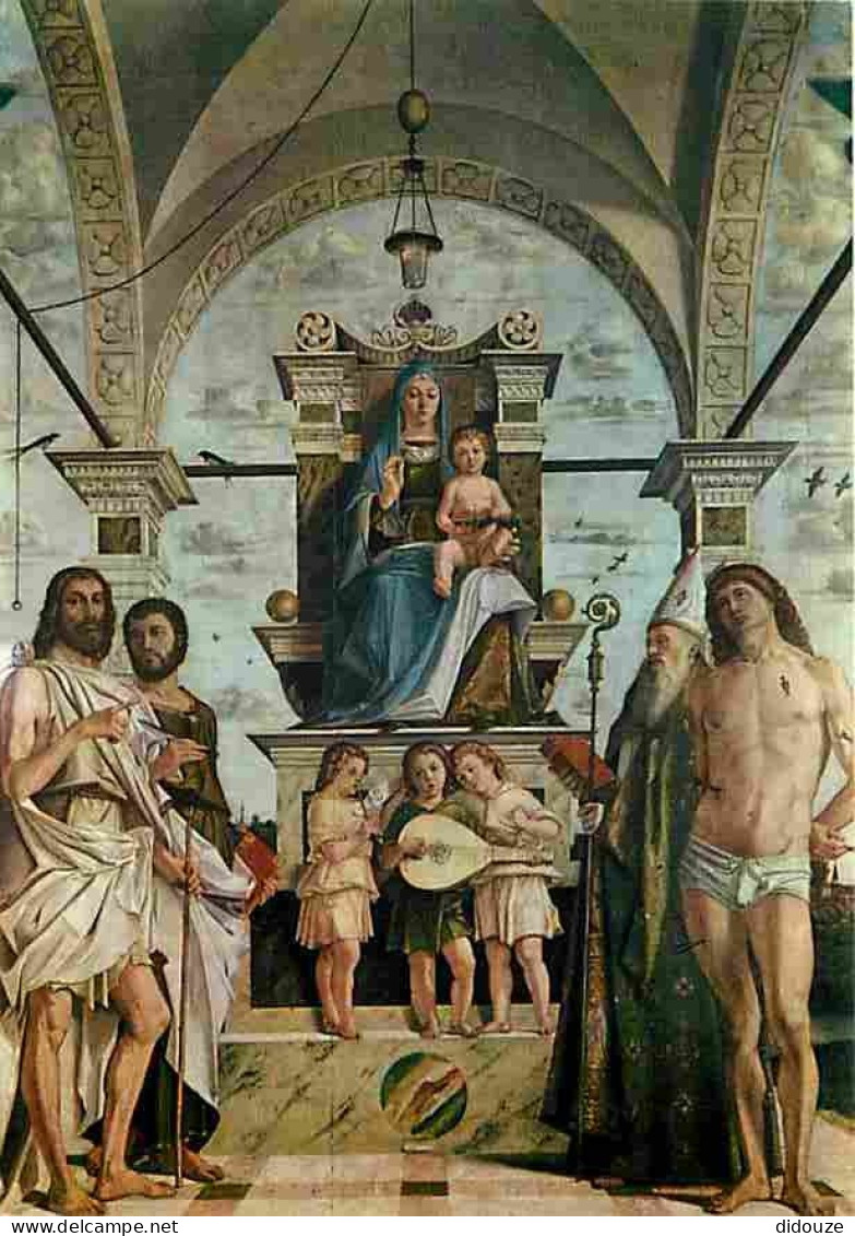 Art - Peinture Religieuse - Vicenza - Pinacoteca - La Vierge Sur Trone Avec L'Enfant Les Saints Jean Barthelemy Fabien E - Tableaux, Vitraux Et Statues