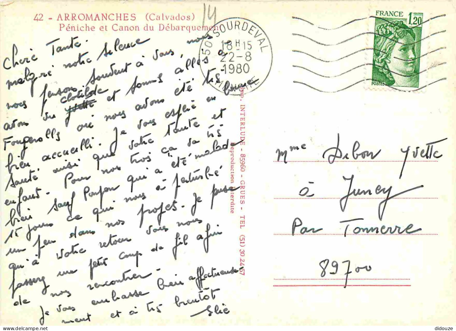 14 - Arromanches - Péniche Et Canon Du Débarquement - Fleurs - CPM - Voir Scans Recto-Verso - Arromanches