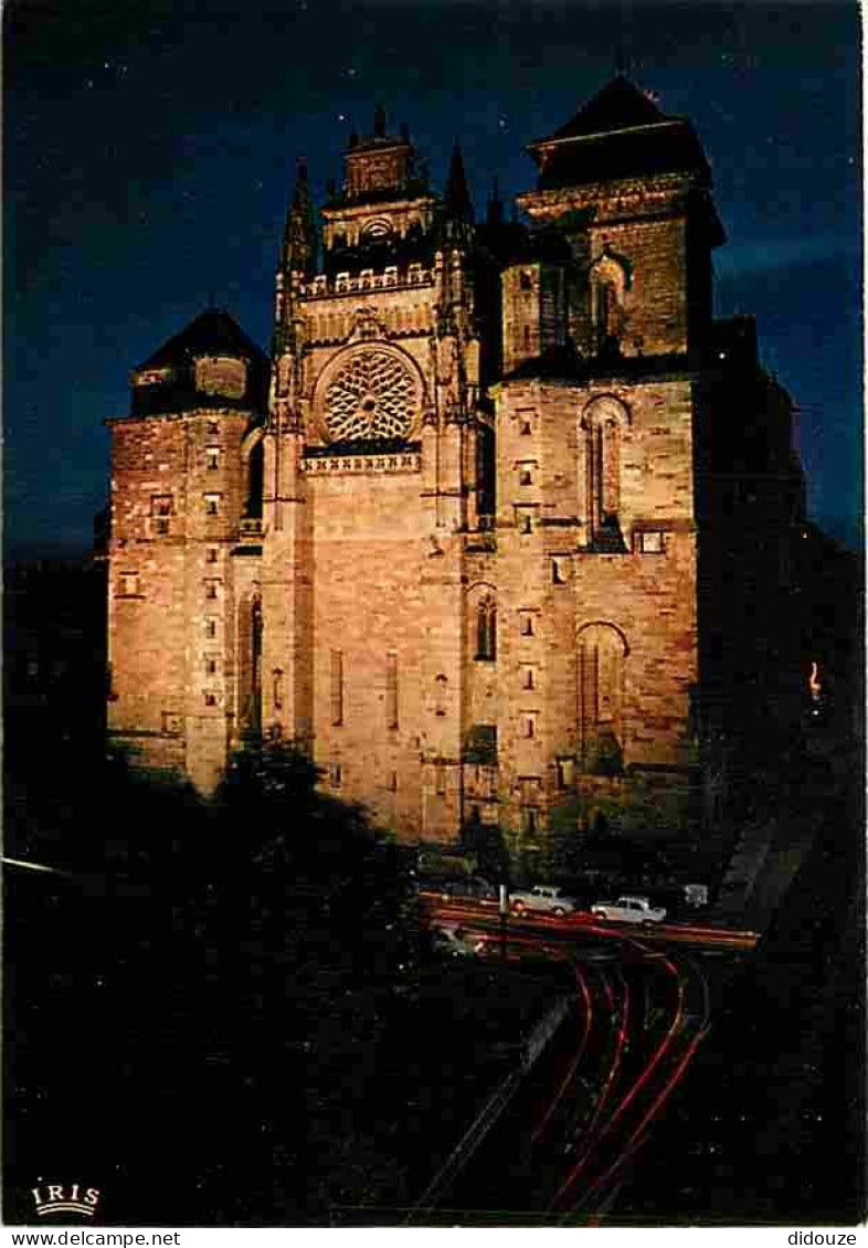 12 - Rodez - La Cathédrale Notre-Dame - Vue De Nuit - Automobiles - Carte Neuve - CPM - Voir Scans Recto-Verso - Rodez