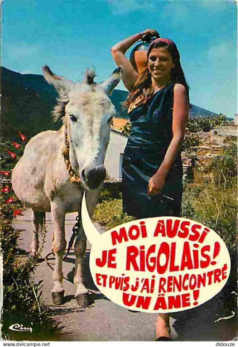 Animaux - Anes - Carte Humoristique - Femme Sexy - CPM - Voir Scans Recto-Verso - Donkeys