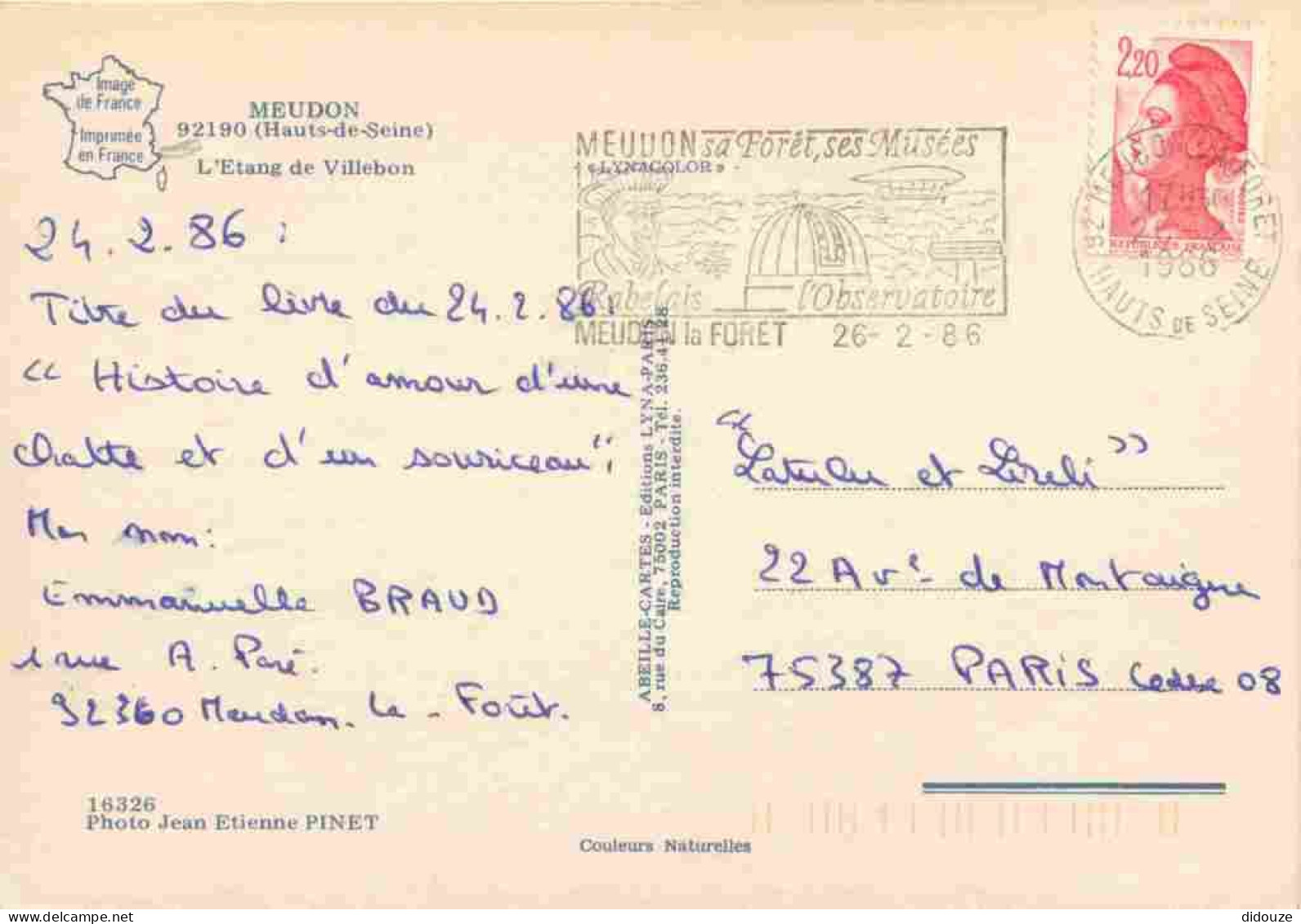 92 - Meudon - L'Etang De Villebon - CPM - Voir Scans Recto-Verso - Meudon
