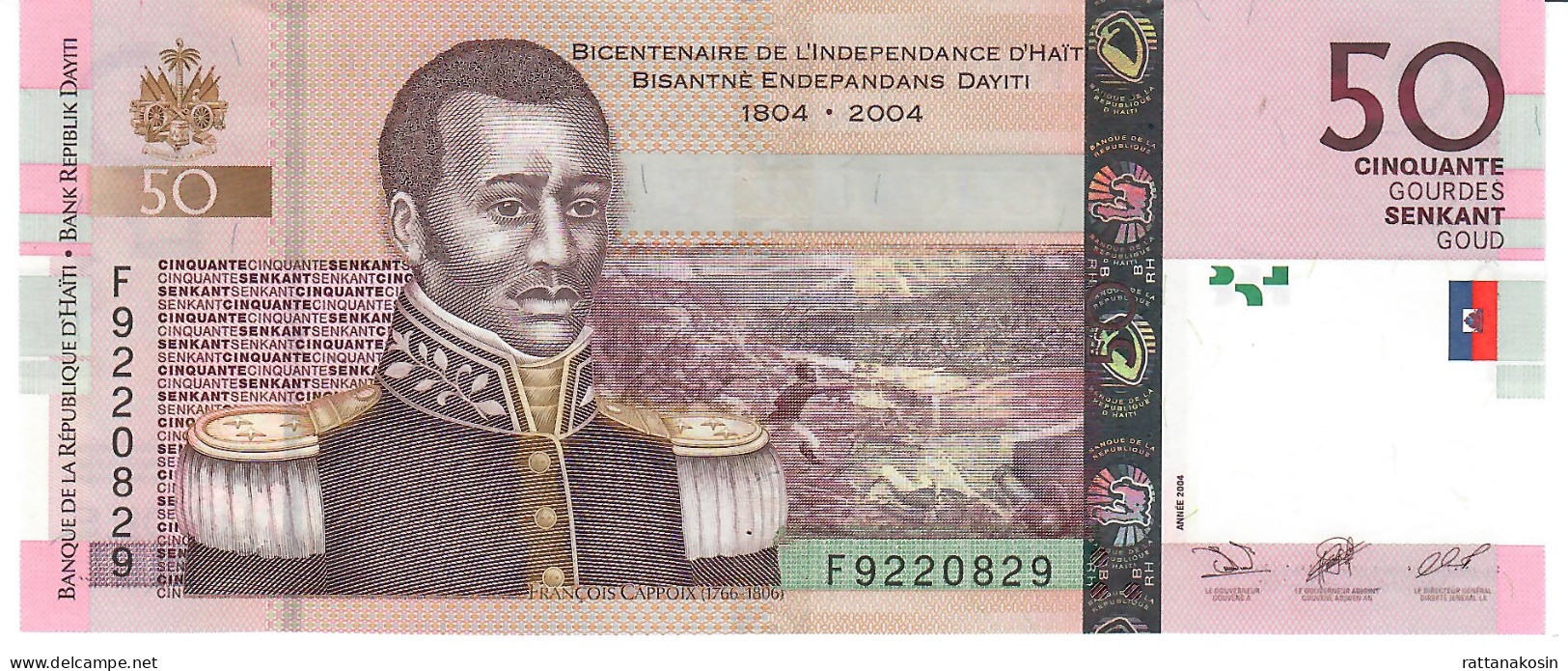 HAITI P274a 50 GOURDES 2004 UNC. - Haiti