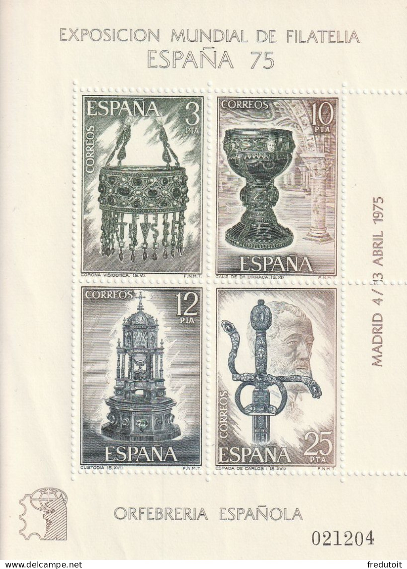 ESPAGNE - BLOC N°25 ** (1975)  "Espana'75" - Blocks & Sheetlets & Panes