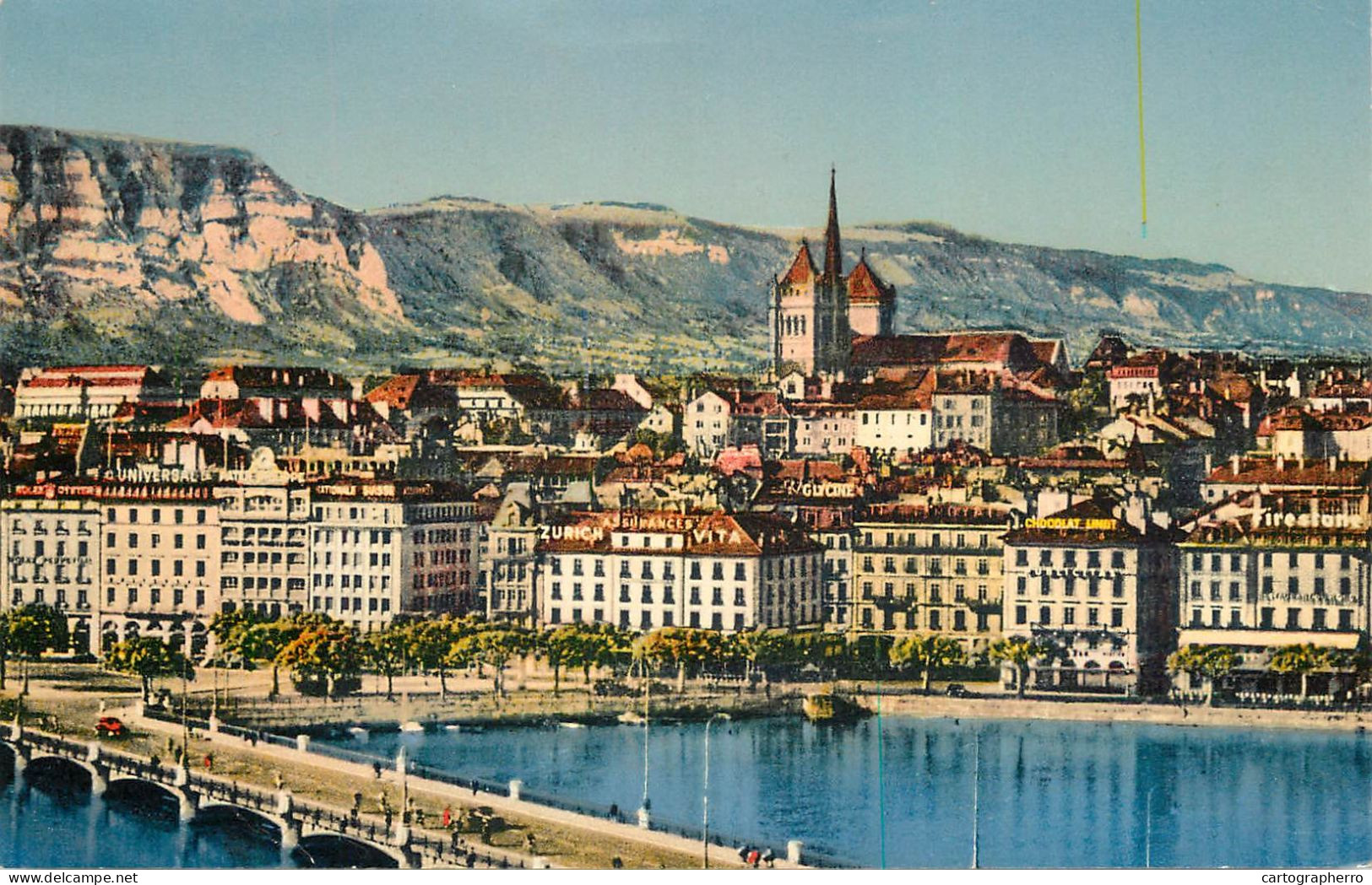 Postcard Switzerland Genève Bridge - Genève