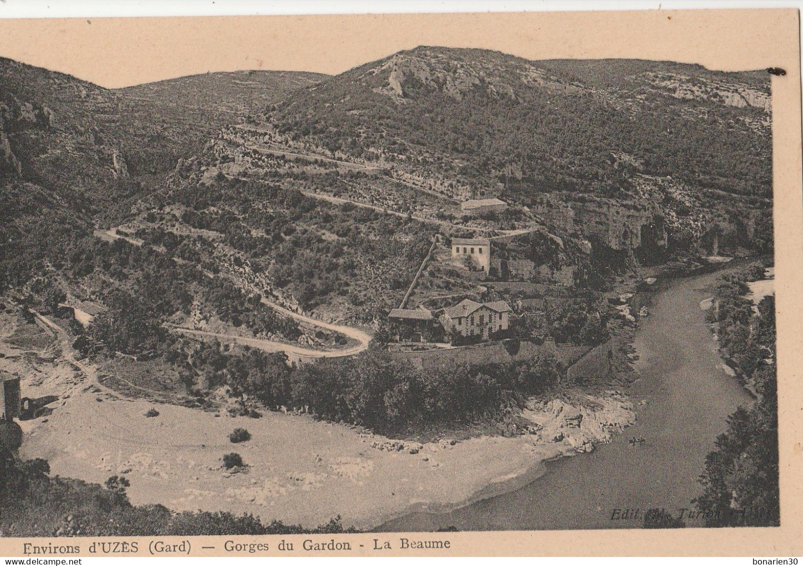 CPA 30  SANILHAC POULX LA BAUME HOSTELLERIE GORGES DU GARDON - Sonstige & Ohne Zuordnung