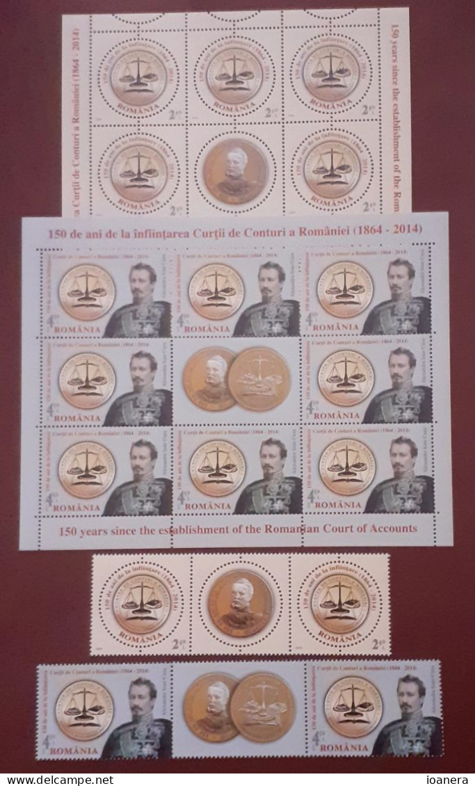 Romania 2014 - 150th  Anniversary Of The Romanian Court Of Accountts , MNH , Mi.6821-6822 - Neufs