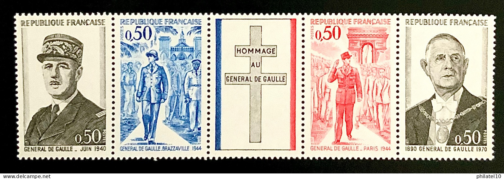 1971 FRANCE N 1698A - HOMMAGE AU GÉNÉRAL DE GAULLE - NEUF** - Unused Stamps