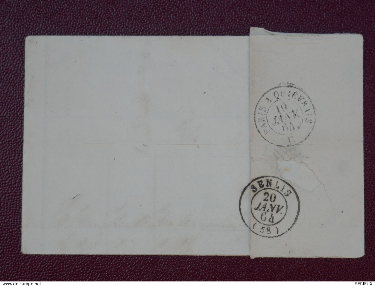 FRANCE LETTRE  RR  1873 ETOILE DE PARIS N° 16  A  SENLIS  +N°22 + AFF. INTERESSANT+DP7 - 1849-1876: Classic Period