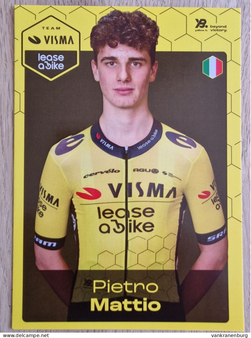 Card Pietro Mattio - Team Visma-Lease A Bike Development - 2024 - Cycling - Cyclisme - Ciclismo - Wielrennen - Ciclismo