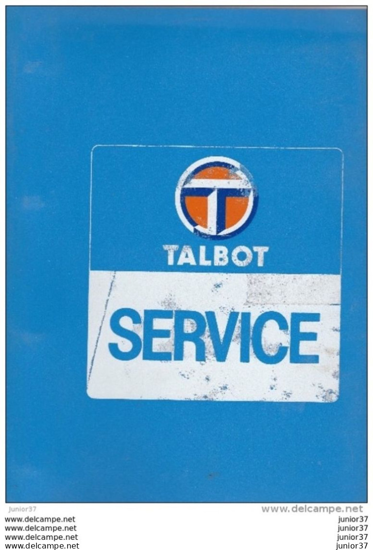 Classeur Talbot , Manuel De Réparation Horizon - Automobil